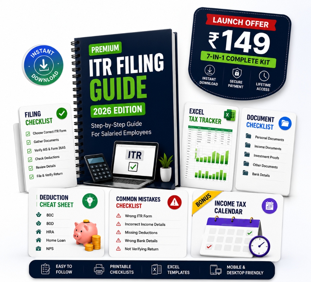 ITR Filing Kit 2026 — 7-in-1 complete kit for salaried Indians